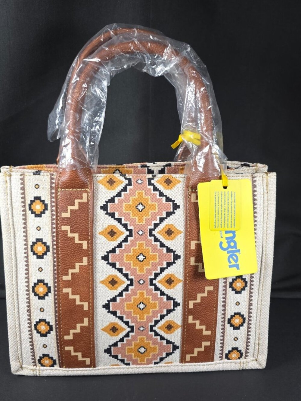 Wrangler Women's Tote Bag Southwestern Aztec Crossbody Boho Handbag/Dust Cover